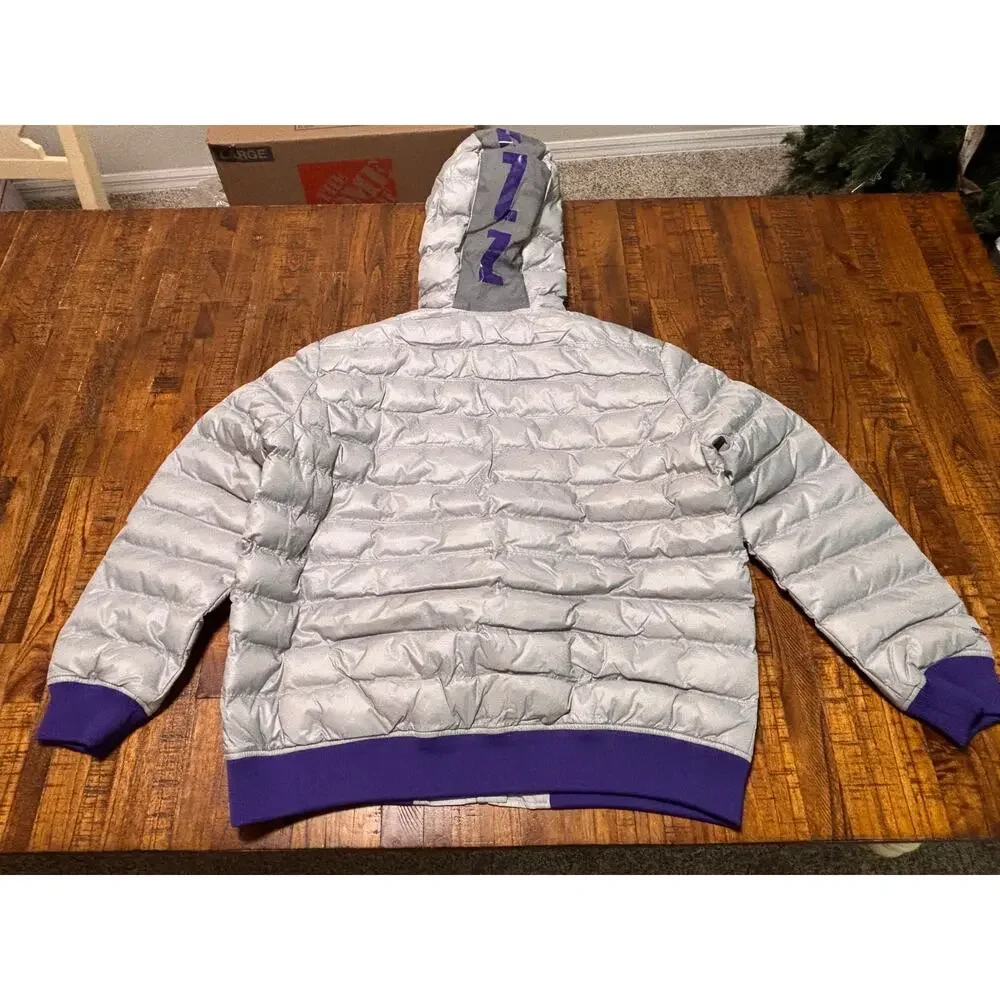 Utah Jazz Mitchell & Ness Hardwood Classic Starter Puffer Hooded Jacket Mens L